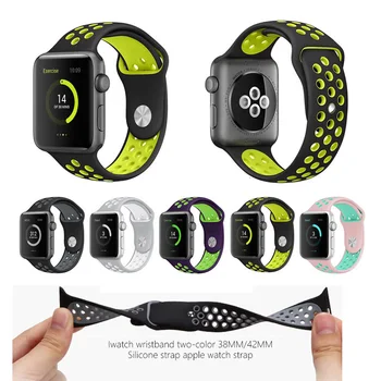 Silicone strap for iWatch Band 38/42mm Bracelet Watchband for Apple Watch Strap Rubber watch band 4/3/2 Sport Wristbands
Silicone strap for iWatch Band 38/42mm Bracelet Watchband for Apple Watch Strap Rubber watch band 4/3/2 Sport Wristbands