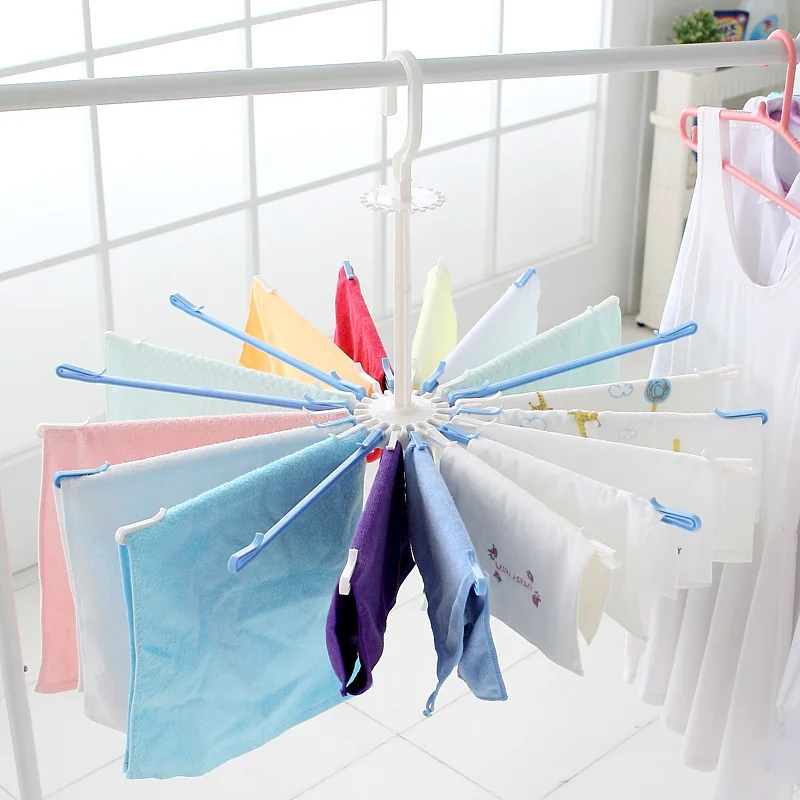 20 Holders Umbrella Shape Drying Hanger, Big Plastic Foldable Rotatable Drying Rack for Baby Clothes Sock Sox Pant Towel Bra Tie
20 Holders Umbrella Shape Drying Hanger, Big Plastic Foldable Rotatable Drying Rack for Baby Clothes Sock Sox Pant Towel Bra Tie