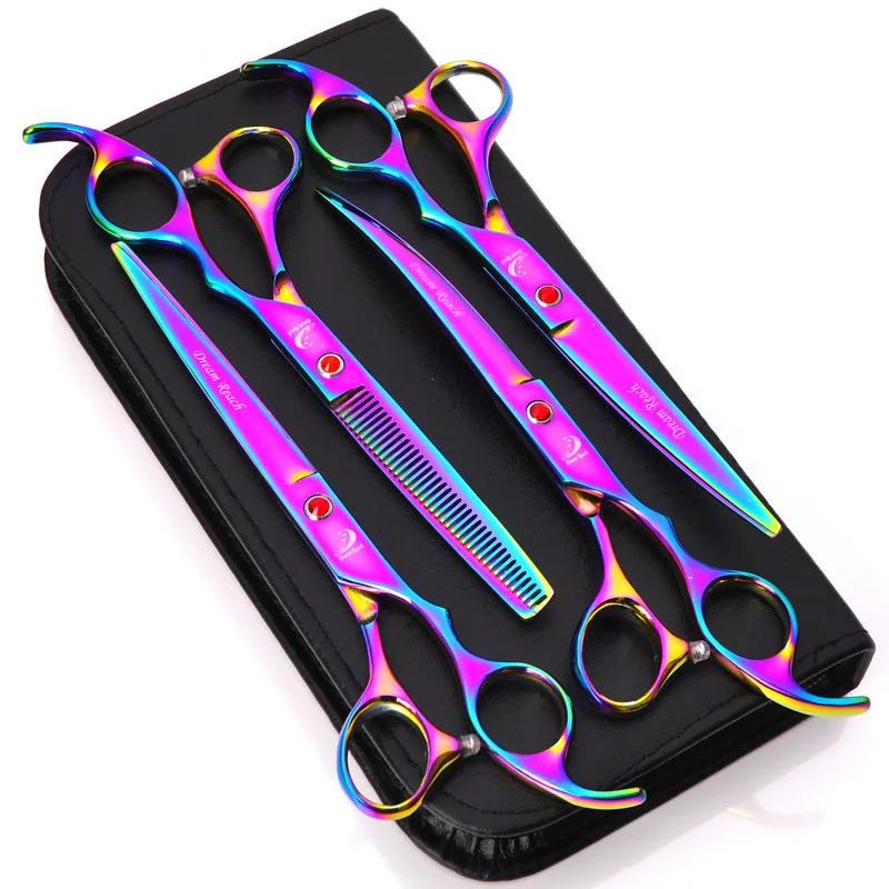 Professional Pet Scissors 7.0 inch Straight Curved Thinning Scissors Set Dog Grooming Shears Hair Cutting Scissors 4pcs
Professional Pet Scissors 7.0 inch Straight Curved Thinning Scissors Set Dog Grooming Shears Hair Cutting Scissors 4pcs
