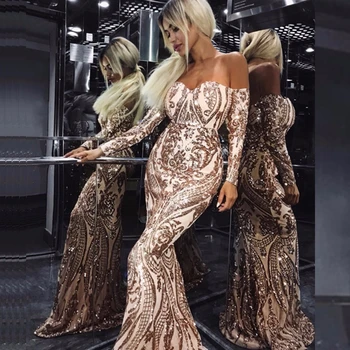 2018 Fashion Gold Sequin Mesh Dress Women Elegant Long Sleeve Long Maxi Sexy Autumn Off The Shouder Backless Evening Celebrity
2018 Fashion Gold Sequin Mesh Dress Women Elegant Long Sleeve Long Maxi Sexy Autumn Off The Shouder Backless Evening Celebrity