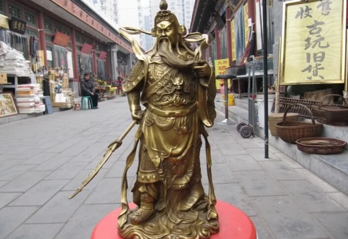 150610 S1738 Chinese Brass Copper famous Dragon Guan Gong warrior Hold Sword Statue
150610 S1738 Chinese Brass Copper famous Dragon Guan Gong warrior Hold Sword Statue