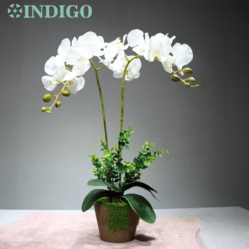 INDIGO- White Orchid Flower Arrangment (2pcs Orchid+2 leaf) Real Touch Flower Wedding Party Table Decoration Event Florist
INDIGO- White Orchid Flower Arrangment (2pcs Orchid+2 leaf) Real Touch Flower Wedding Party Table Decoration Event Florist