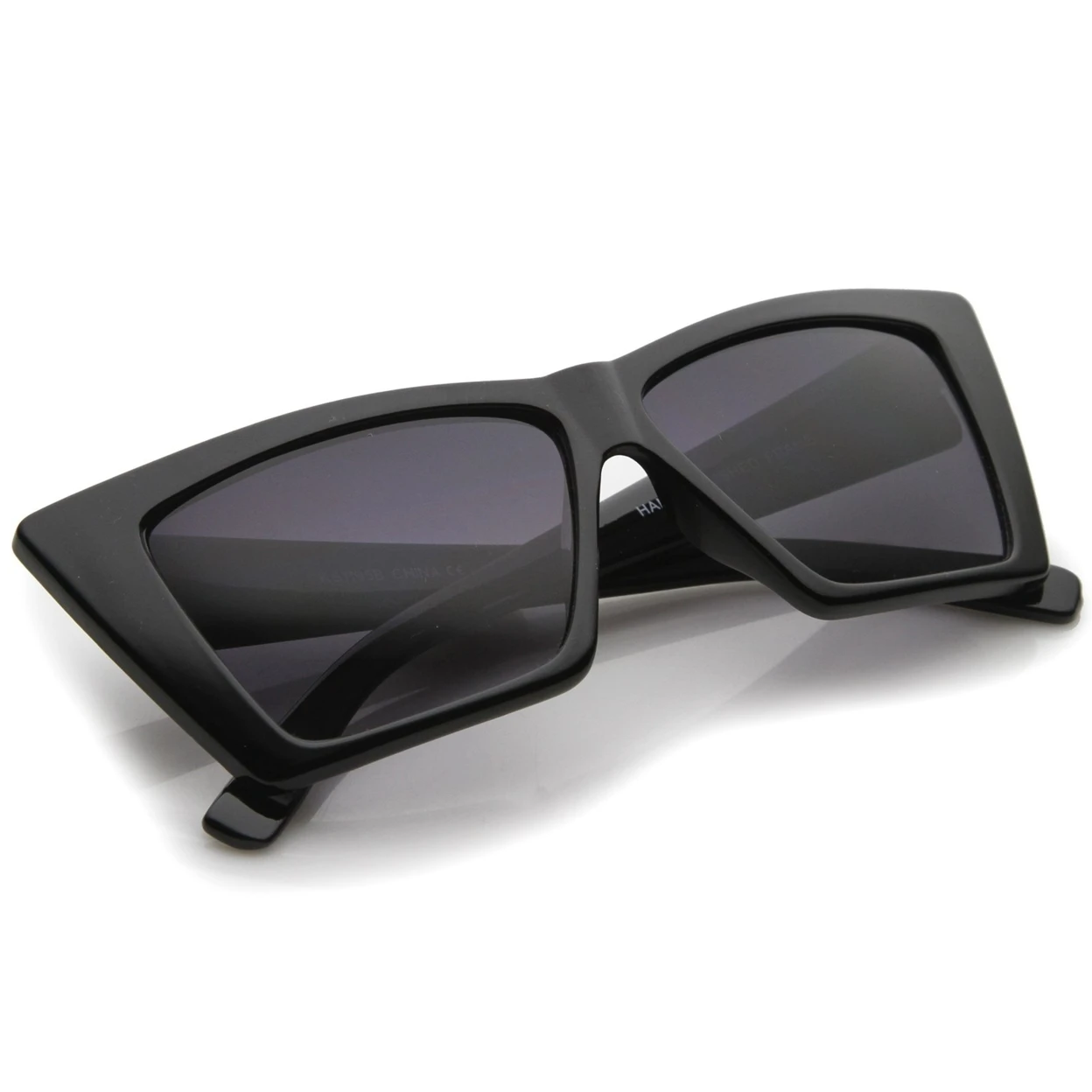 High Point Geometric Frame Square Lens Cat Eye Sunglasses 58mm (3)
