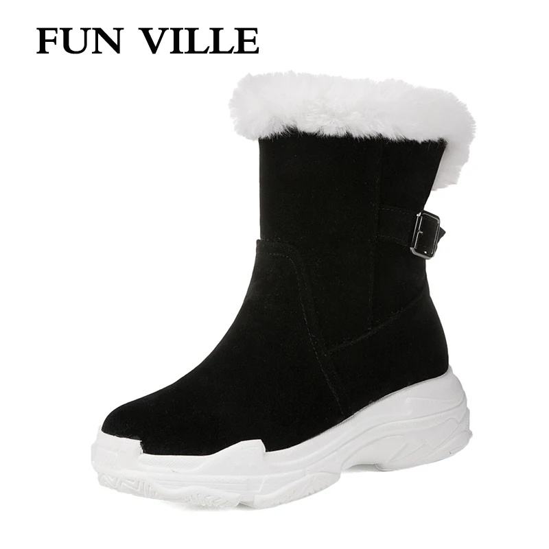 FUN VILLE New Fashion Winter Women's Snow Boots Fur Warm Ankle Boots Flock Thick Platform Boots Round Toe Flats shoes Women
FUN VILLE New Fashion Winter Women's Snow Boots Fur Warm Ankle Boots Flock Thick Platform Boots Round Toe Flats shoes Women