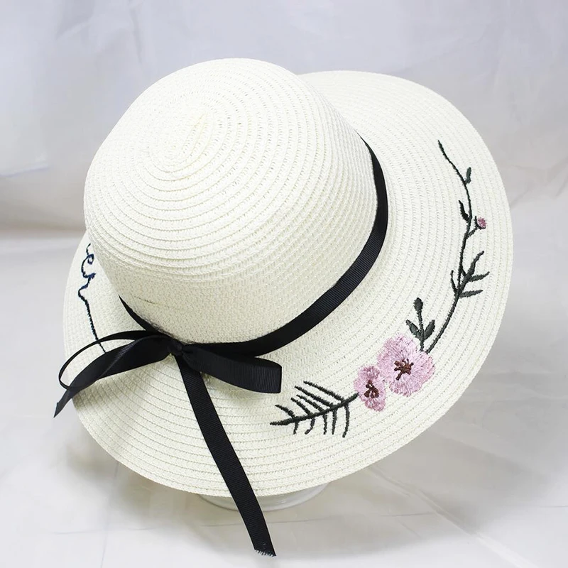BINGYUANHAOXUAN 2019 Fashion New Embroidered Straw Hat Letters Flower Bow Hat Beach Visor Summer Sun Hat Women Travel
BINGYUANHAOXUAN 2019 Fashion New Embroidered Straw Hat Letters Flower Bow Hat Beach Visor Summer Sun Hat Women Travel