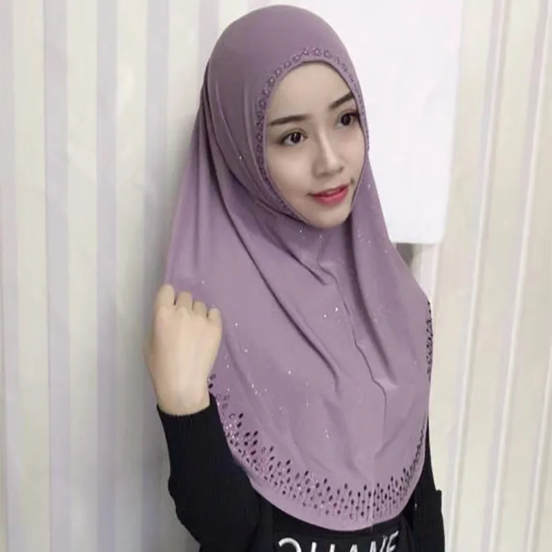 New Muslim Islamic Long Hijab Scarf Chiffon Scarf Woman Amira Cap Beautiful Surround Drill with Stones
New Muslim Islamic Long Hijab Scarf Chiffon Scarf Woman Amira Cap Beautiful Surround Drill with Stones