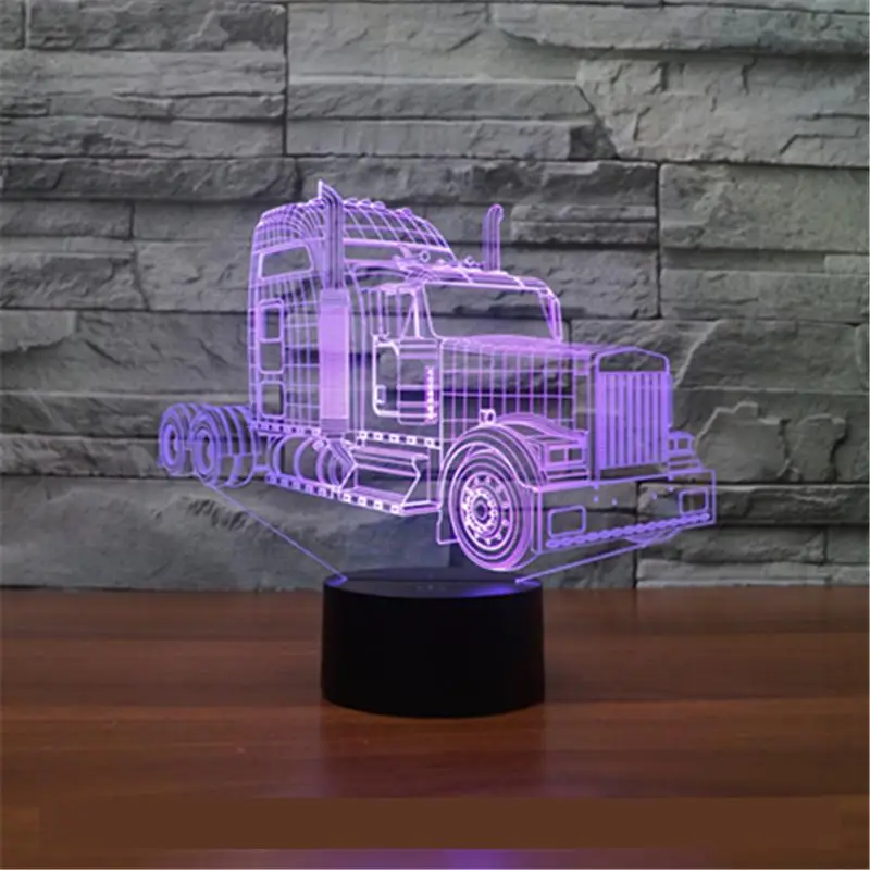 Truck 3d Light Led Acrylic Visual Creative Illusion 3d Lamp Remote Touch switch Lovely 7 color change Led Night Light
Truck 3d Light Led Acrylic Visual Creative Illusion 3d Lamp Remote Touch switch Lovely 7 color change Led Night Light