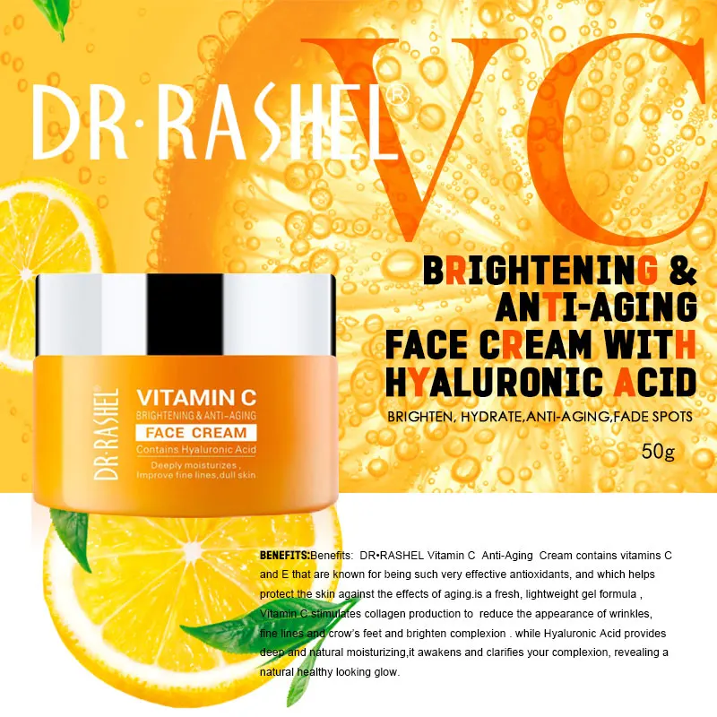 DR.RASHEL VC Moisturizing Cream Whitening,Moisturizing,Hydrating Day Cream for All Skin Type 50g
DR.RASHEL VC Moisturizing Cream Whitening,Moisturizing,Hydrating Day Cream for All Skin Type 50g