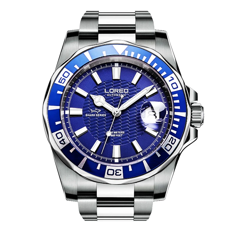 

LOREO 9202 Germany diver 200M oyster perpetual explorer automatic sapphire hollow calendar multifunction business watch