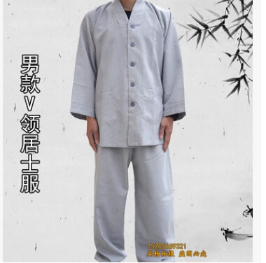 Shaolin Temple costume Zen Buddhist Robe Lay Monk Meditation Gown Kung fu Training Uniform Monk clothes Suit 
Shaolin Temple costume Zen Buddhist Robe Lay Monk Meditation Gown Kung fu Training Uniform Monk clothes Suit
