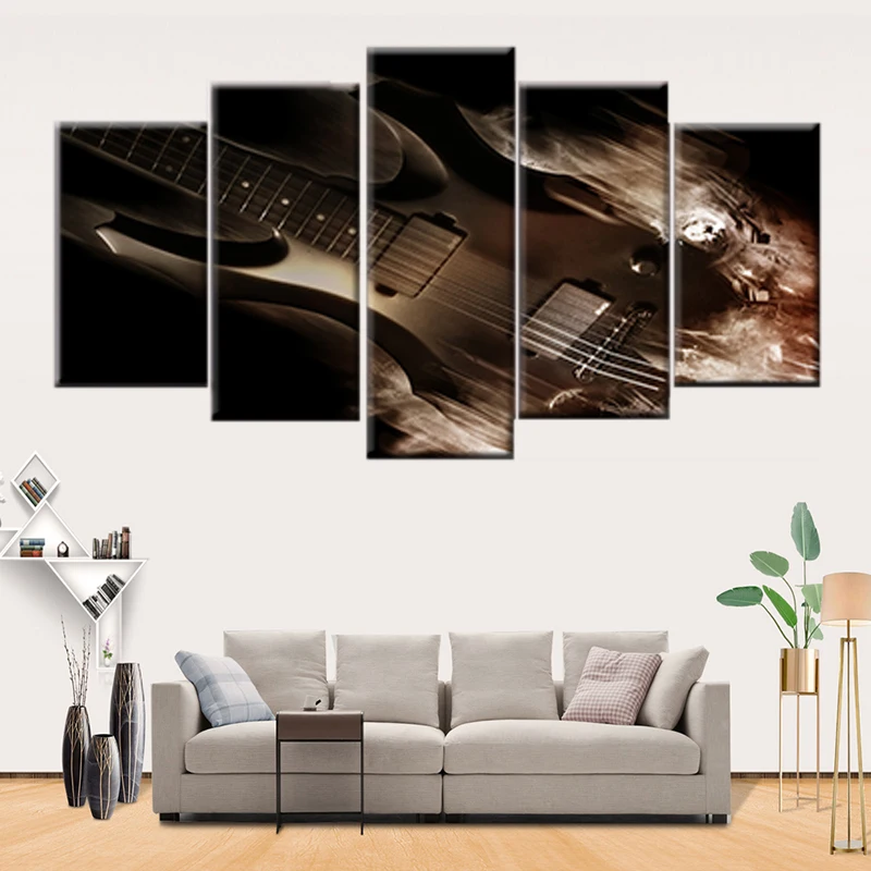 HD printing Nordic style living room wall art canvas painting 5 panel abstract classical guitar poster home decoration
HD printing Nordic style living room wall art canvas painting 5 panel abstract classical guitar poster home decoration