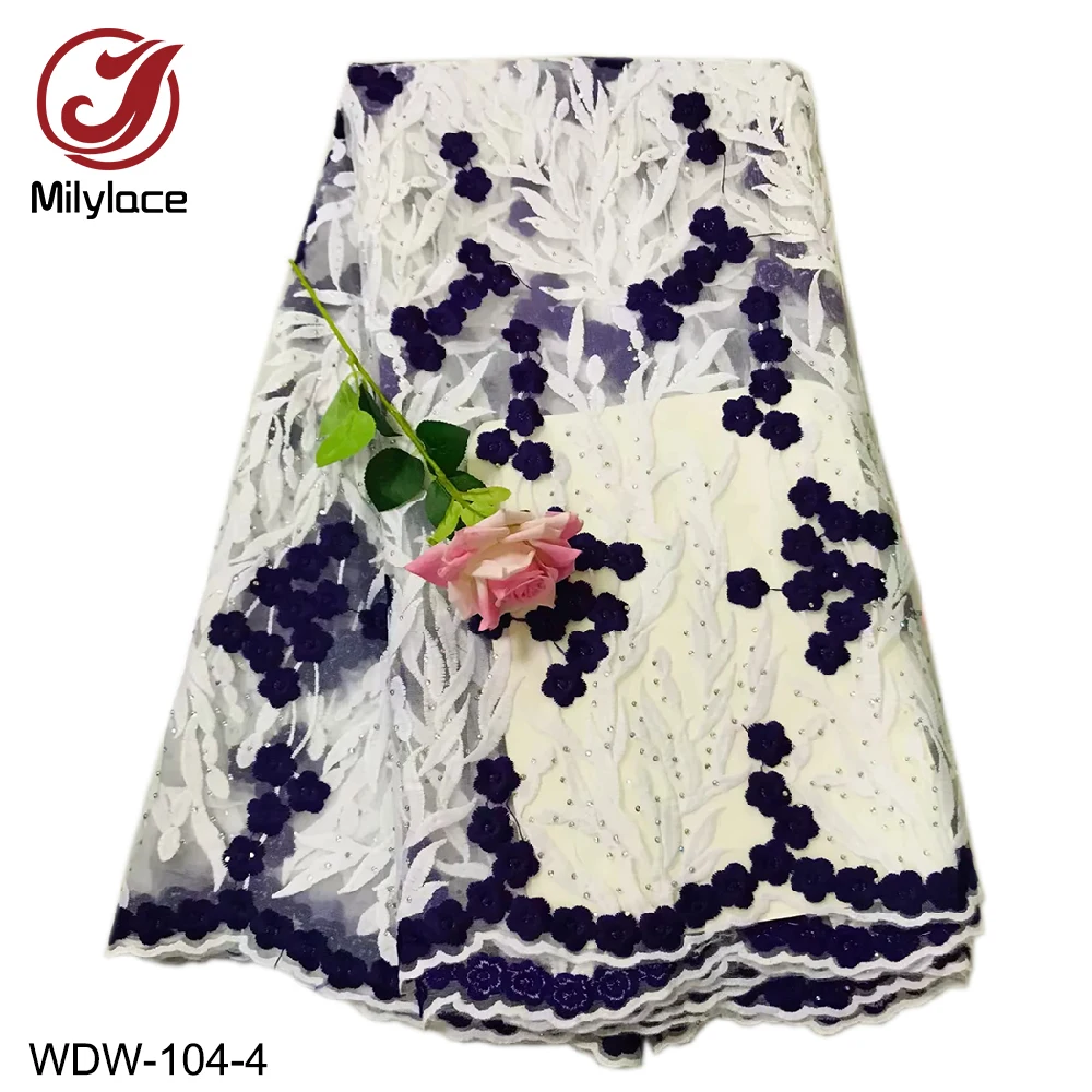 Nigerian unique design purple and white french lace fabric 5 yards per lot rhinestones african lace fabric WDW-104
Nigerian unique design purple and white french lace fabric 5 yards per lot rhinestones african lace fabric WDW-104