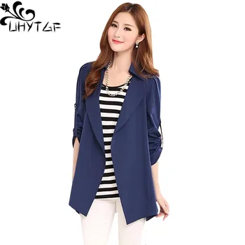UHYTGF 5XL plus size coats Ladies fashion Cardigan spring autumn trench coat for women Elegant female thin Windbreaker coat 89
UHYTGF 5XL plus size coats Ladies fashion Cardigan spring autumn trench coat for women Elegant female thin Windbreaker coat 89
