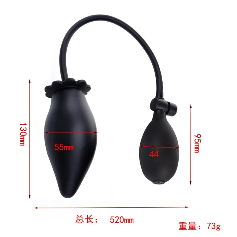 Silicone Inflatable Anal Plug Expandable Butt Plug Air-filled Inflatable Flexible Stimulators Sex Toys For Women Men Gay