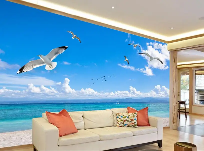 Custom seaside landscape Wallpaper 3D Non-woven Wallpaper Modern Photo blue sky and white clouds Photo Wallpaper
Custom seaside landscape Wallpaper 3D Non-woven Wallpaper Modern Photo blue sky and white clouds Photo Wallpaper