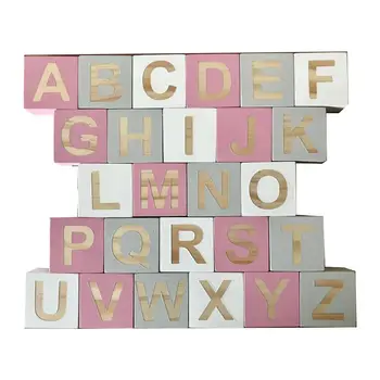 1 Set Home Decoration Solid Wood Multicolor 26 English Alphabet Square Cube Block Baby Learning Ornaments 
1 Set Home Decoration Solid Wood Multicolor 26 English Alphabet Square Cube Block Baby Learning Ornaments