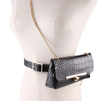 Belt bag Snakeskin pattern serpentine Crocodile pattern decorate package belt single shoulder bag Inclined shoulder bag chain 
Belt bag Snakeskin pattern serpentine Crocodile pattern decorate package belt single shoulder bag Inclined shoulder bag chain