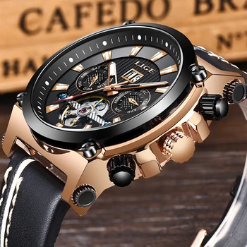 Relogio Masculino LIGE Top Brand Luxury Sport Automatic Mechanical Watch Male Leather Waterproof Watches Men Business Wristwatch
Relogio Masculino LIGE Top Brand Luxury Sport Automatic Mechanical Watch Male Leather Waterproof Watches Men Business Wristwatch