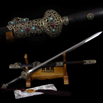 High-quality goods Handmade Feather patterned steel Chinese sword very sharp tang dynasty Style restoring ancient ways full tang
High-quality goods Handmade Feather patterned steel Chinese sword very sharp tang dynasty Style restoring ancient ways full tang