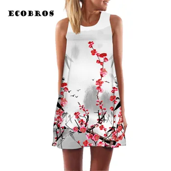 ECOBROS 2019 New Women Summer fashion Dress casual sleeveless Loose print mini dresses plus size woman clothing dress vestidos
ECOBROS 2019 New Women Summer fashion Dress casual sleeveless Loose print mini dresses plus size woman clothing dress vestidos