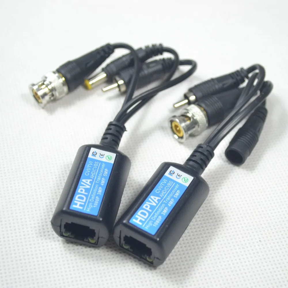 5 пар PVA Power Audio Video balun RJ45 AHD CVI TVI CVBS 5MP 4MP 3MP 1080P 720P 960P HD пассивный трансивер для камеры