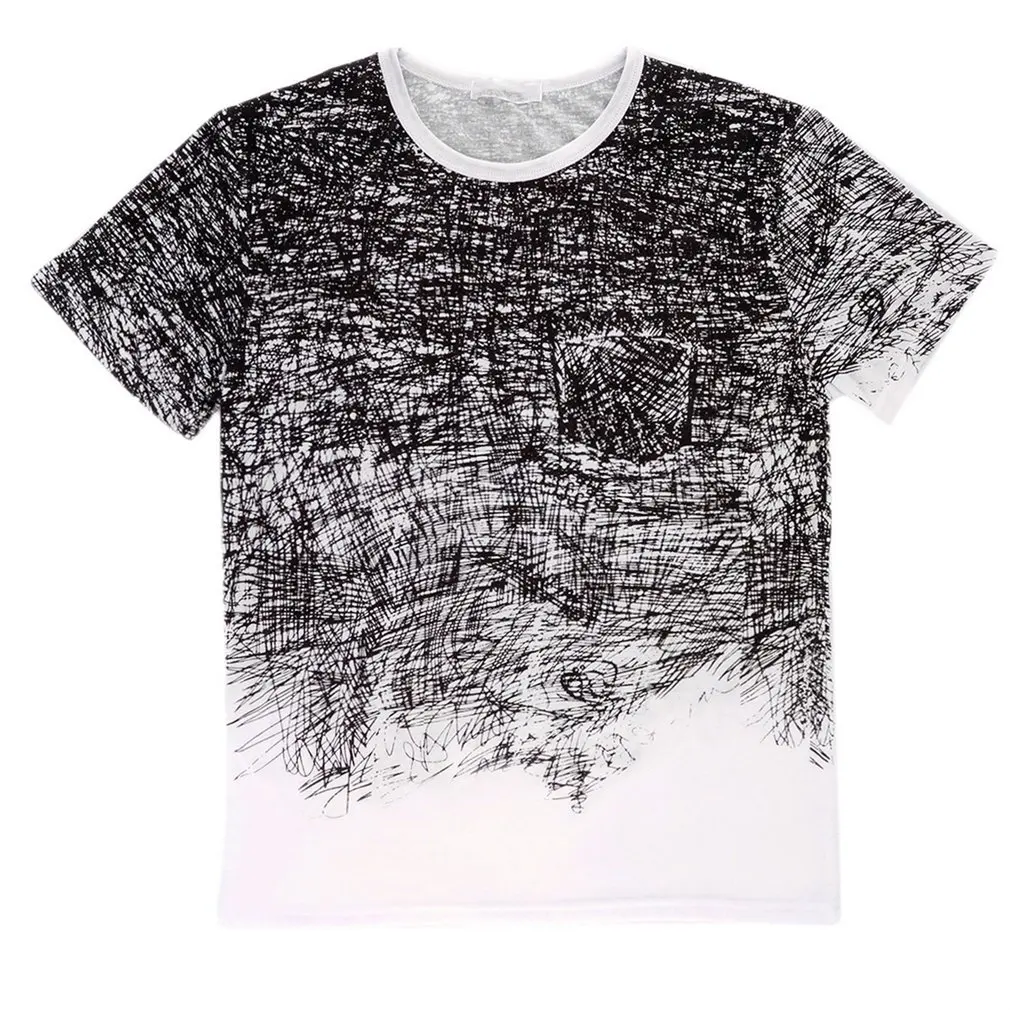 Summer Men Fashion 3D Graffiti Printed O-neck Full Cotton T-shirt Shirt Short Sleeve Tops for Casual Wear
Summer Men Fashion 3D Graffiti Printed O-neck Full Cotton T-shirt Shirt Short Sleeve Tops for Casual Wear