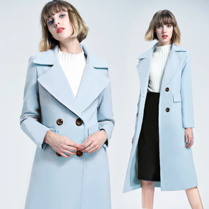 Office Lady Slim Women Long Winter Wool Blend Coat Turn-down Collar Wool Coat and Jacket Regular Pockets Outerwear
Office Lady Slim Women Long Winter Wool Blend Coat Turn-down Collar Wool Coat and Jacket Regular Pockets Outerwear