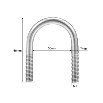 Uxcell Bolts 2pcs M8 304 Stainless Steel U-Bolt Fastener For 33mm Pipe Diameter As Construction Installation Vehicle Ship
Uxcell Bolts 2pcs M8 304 Stainless Steel U-Bolt Fastener For 33mm Pipe Diameter As Construction Installation Vehicle Ship