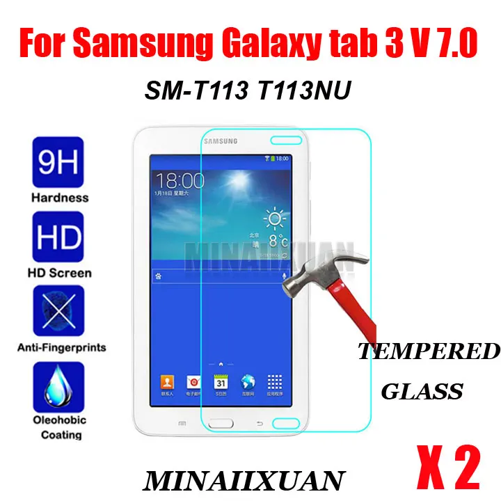 2Pcs Tempered Glass Screen Protector For Samsung Galaxy Tab 3 V 7.0 T113 SM-T113 T113NU 7 inch Toughened Protective Slim Film
2Pcs Tempered Glass Screen Protector For Samsung Galaxy Tab 3 V 7.0 T113 SM-T113 T113NU 7 inch Toughened Protective Slim Film