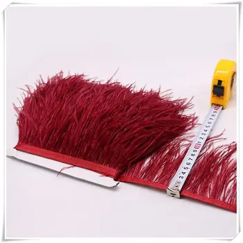 10-15cm wine red Ostrich Feather Trimming Fringe with Satin Ribbon Tape, Costumes Decoration, Ostrich hair feather trim
10-15cm wine red Ostrich Feather Trimming Fringe with Satin Ribbon Tape, Costumes Decoration, Ostrich hair feather trim