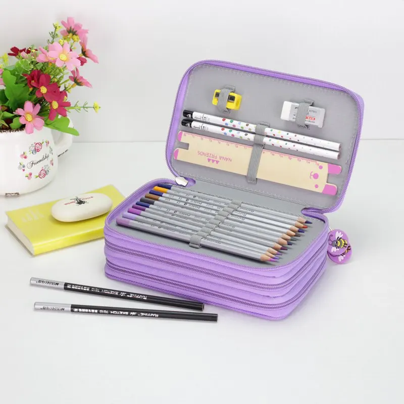 52 Holes Professional Canvas Folded School Pencils Case Colored Pencil Bag Portable Zipper Pocket Bag Art Supplies
52 Holes Professional Canvas Folded School Pencils Case Colored Pencil Bag Portable Zipper Pocket Bag Art Supplies