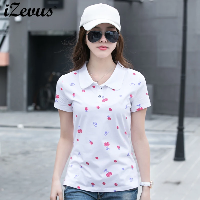 IZEVUS Fashion T Shirt Women Tops Print Cherries Design T-shirt Casual Wear O-Neck Collar Short Sleeve Women's T-Shirts
IZEVUS Fashion T Shirt Women Tops Print Cherries Design T-shirt Casual Wear O-Neck Collar Short Sleeve Women's T-Shirts