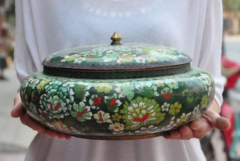 12"Antiques Old Chinese Dynasty bronze Cloisonne Daisy Flower Tank Pot Jar Crock
12"Antiques Old Chinese Dynasty bronze Cloisonne Daisy Flower Tank Pot Jar Crock