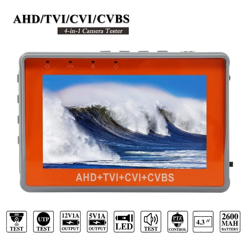 5MP AHD CCTV Tester 4 In 1 For AHD TVI CVI CVBS Analog Camera Security Monitor With 4.3-Inch LCD Screen
5MP AHD CCTV Tester 4 In 1 For AHD TVI CVI CVBS Analog Camera Security Monitor With 4.3-Inch LCD Screen