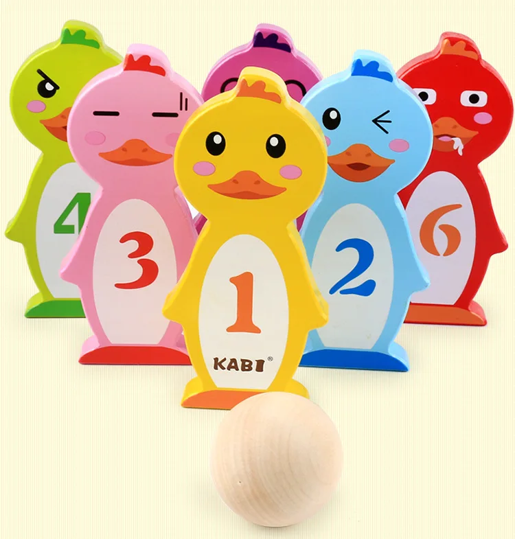 6PCS wooden duck Puppet Toys Fun Bowling, Alpinia oxyphylla parent and child interaction enlightenment toy, children wood blocks
6PCS wooden duck Puppet Toys Fun Bowling, Alpinia oxyphylla parent and child interaction enlightenment toy, children wood blocks