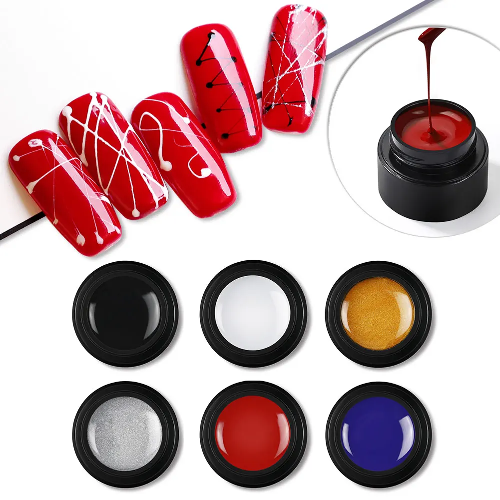 COSCELIA Wire Drawing Nail Gel Painting Gel Varnish Pulling Silk Spider Creative 6 Colors Nail Art Gel Nail Polish
COSCELIA Wire Drawing Nail Gel Painting Gel Varnish Pulling Silk Spider Creative 6 Colors Nail Art Gel Nail Polish