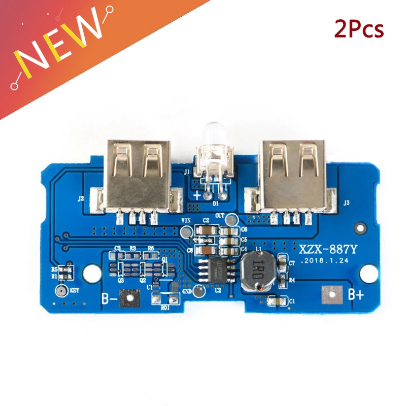 2PCS 5V 2A Power Bank Charger Module Charging Circuit Board Step Up Boost Power Supply Module 2A Dual USB Output 1A Input
2PCS 5V 2A Power Bank Charger Module Charging Circuit Board Step Up Boost Power Supply Module 2A Dual USB Output 1A Input