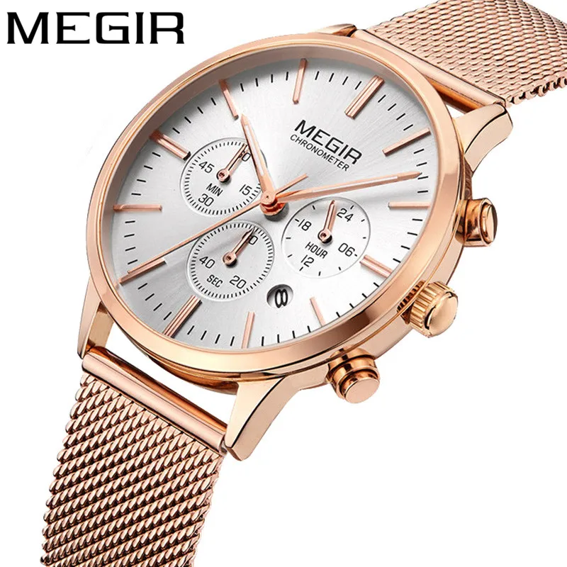MEGIR Women Watch Waterproof Top Brand Luxury Chronograph Ladies Wristwatch Stainless Steel Classic Bracelet Female Clock 2011
MEGIR Women Watch Waterproof Top Brand Luxury Chronograph Ladies Wristwatch Stainless Steel Classic Bracelet Female Clock 2011