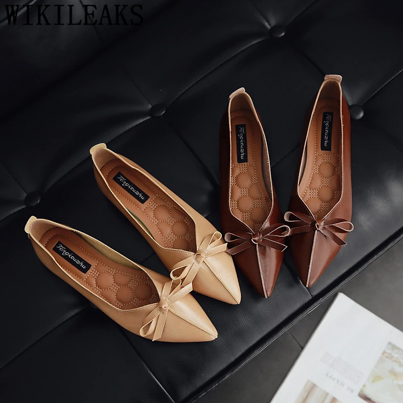 genuine leather shoes women pointed toe flats loafers women Butterfly-knot ladies flat shoes creepers harajuku shoes ayakkabi
genuine leather shoes women pointed toe flats loafers women Butterfly-knot ladies flat shoes creepers harajuku shoes ayakkabi