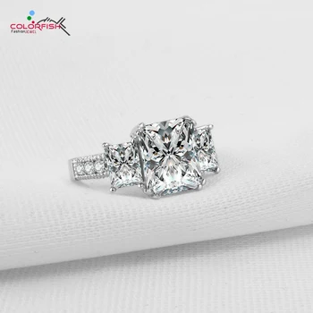 COLORFISH 4.5 Carat Three Stone Ring 925 Sterling Silver Women Luxury Big Synthetic Sona Ring Engagement Anniversary Wedding
COLORFISH 4.5 Carat Three Stone Ring 925 Sterling Silver Women Luxury Big Synthetic Sona Ring Engagement Anniversary Wedding