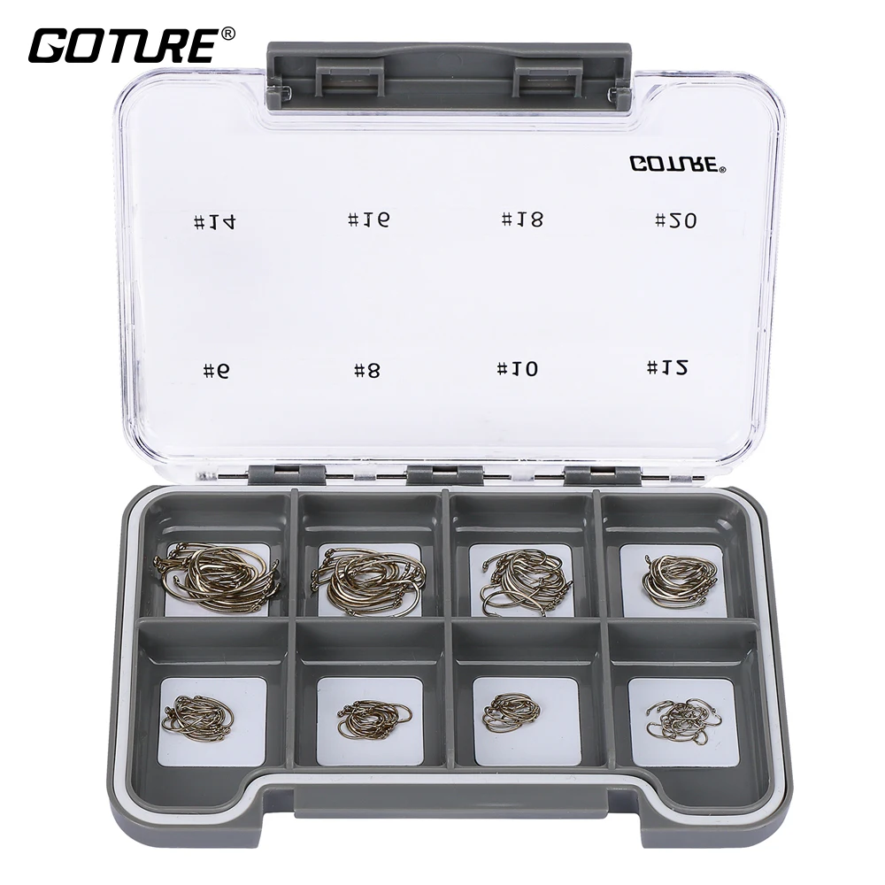 Goture 120pcs High Carbon Steel Fly Fishing Hooks Dry/Nymph Fly Tying Hook with Waterproof Magnetic Components Box
Goture 120pcs High Carbon Steel Fly Fishing Hooks Dry/Nymph Fly Tying Hook with Waterproof Magnetic Components Box