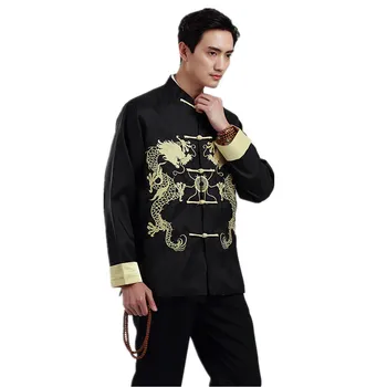 Black Chinese Men Silk Satin Embroidery Jacket Coat Vintage Dragon Totem Overcoat Hchaqueta Abrigo Size M L XL XXL XXXL
Black Chinese Men Silk Satin Embroidery Jacket Coat Vintage Dragon Totem Overcoat Hchaqueta Abrigo Size M L XL XXL XXXL