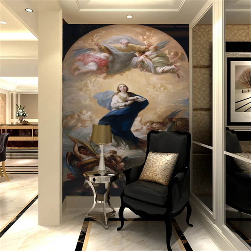 beibehang papel de parede large wallpaper western religious painting of the Virgin Mary to pray wallpaper mural
beibehang papel de parede large wallpaper western religious painting of the Virgin Mary to pray wallpaper mural