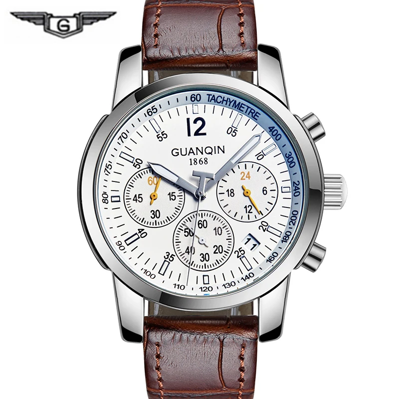 GUANQIN 2019 watch men business Quartz watch Waterproof sport watch top brand luxury leather Chronograph relogio horloges mannen
GUANQIN 2019 watch men business Quartz watch Waterproof sport watch top brand luxury leather Chronograph relogio horloges mannen