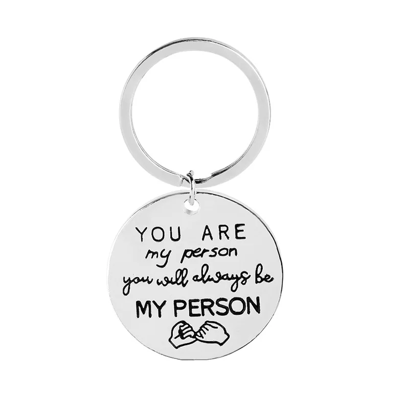 Yamily You are my person Engraved charm pendant key chain you will always be my person keyring
Yamily You are my person Engraved charm pendant key chain you will always be my person keyring