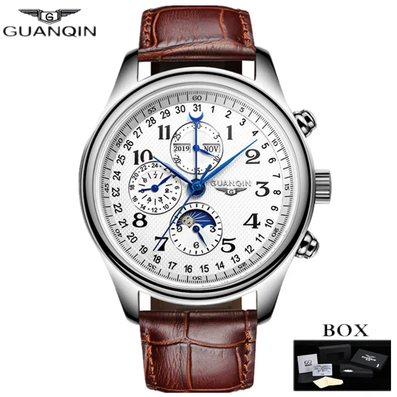 GUANQIN Automatic Mechanical Men Watches Top Brand Luxury Male Clock Waterproof Calendar Leather Wristwatch Relogio Masculino
GUANQIN Automatic Mechanical Men Watches Top Brand Luxury Male Clock Waterproof Calendar Leather Wristwatch Relogio Masculino