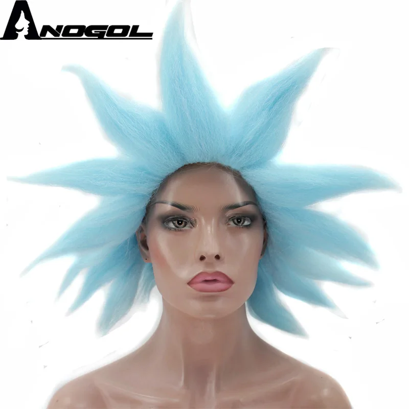 Anogol Short Straight Rick Spiky Sky Blue Synthetic Costume Cosplay Wig For Halloween Party
Anogol Short Straight Rick Spiky Sky Blue Synthetic Costume Cosplay Wig For Halloween Party