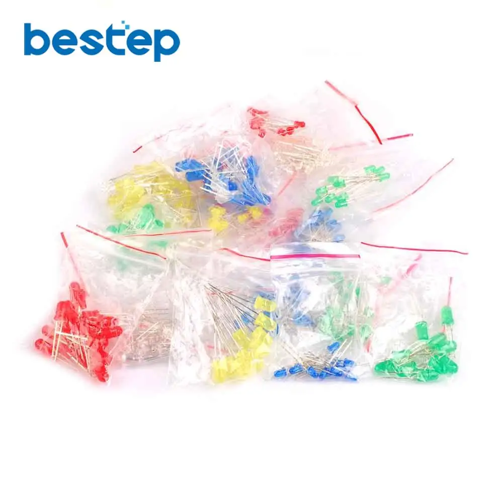 200PC/Lot 3MM 5MM Led Kit Mixed Color Red Green Yellow Blue White Light Emitting Diode Assortment In Box
200PC/Lot 3MM 5MM Led Kit Mixed Color Red Green Yellow Blue White Light Emitting Diode Assortment In Box