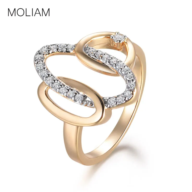 MOLIAM Cubic Zirconia Stone Rings For Women High Quality Triple Circle Knot Ring Female Engagement Fashion Jewelry Gifts MLR647
MOLIAM Cubic Zirconia Stone Rings For Women High Quality Triple Circle Knot Ring Female Engagement Fashion Jewelry Gifts MLR647