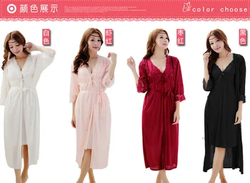 sexy silk sleepwear Ladies sexy two-piece nightgown sleep long dress robe set
sexy silk sleepwear Ladies sexy two-piece nightgown sleep long dress robe set